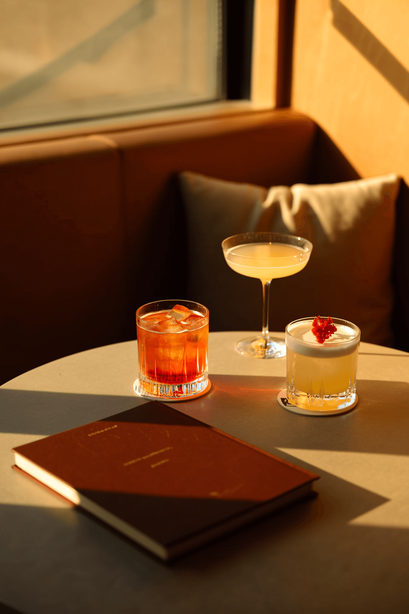 Pinterest cocktail photography style reference - moody restaurant ambiance with candlelight Pinterest moody food photography example - cocktail with warm lighting and dark background for style reference