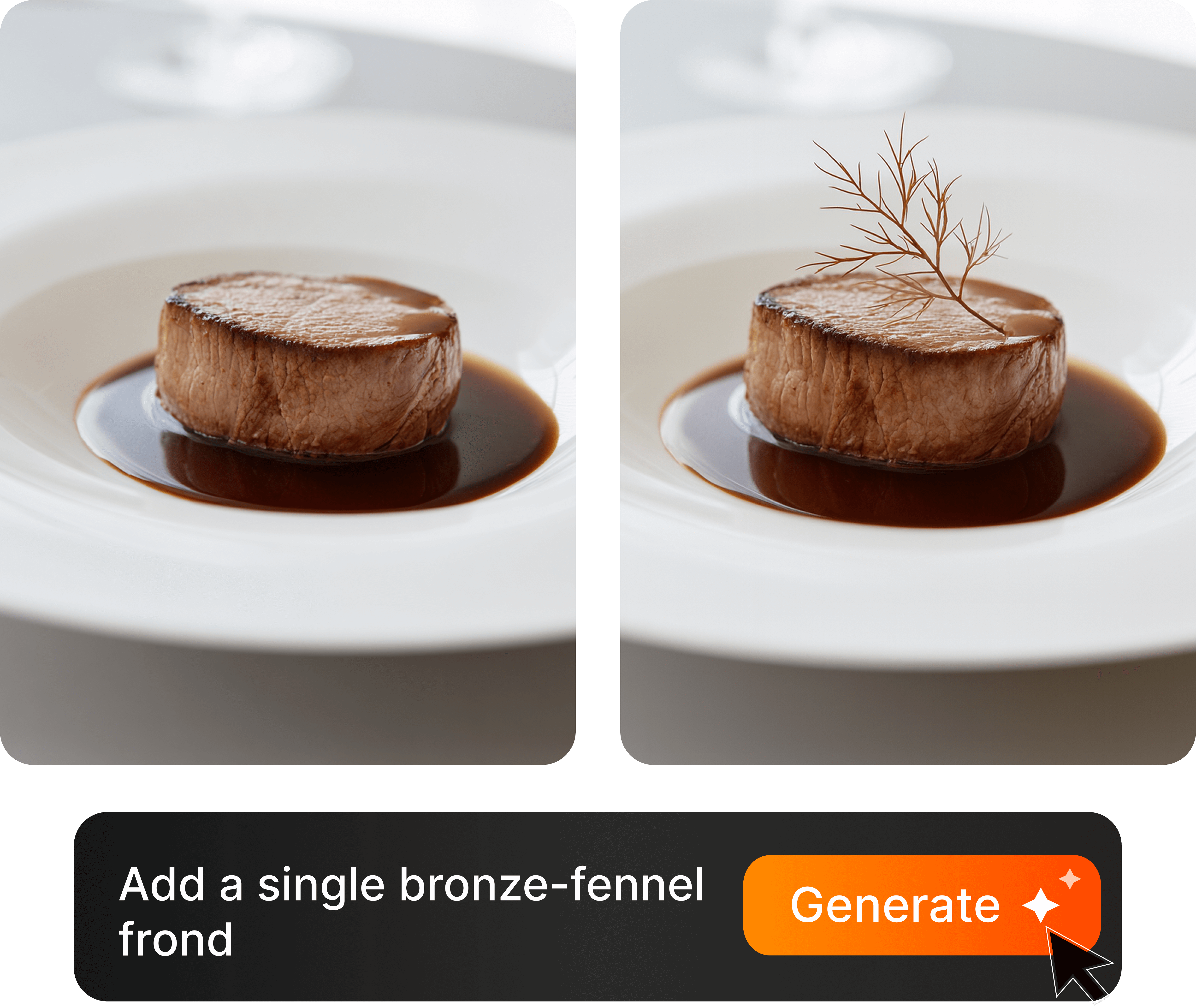 Perfect every culinary detail with AI photography for fine dining Fine dining detail photography with AI - capturing textures, garnishes and plating precision