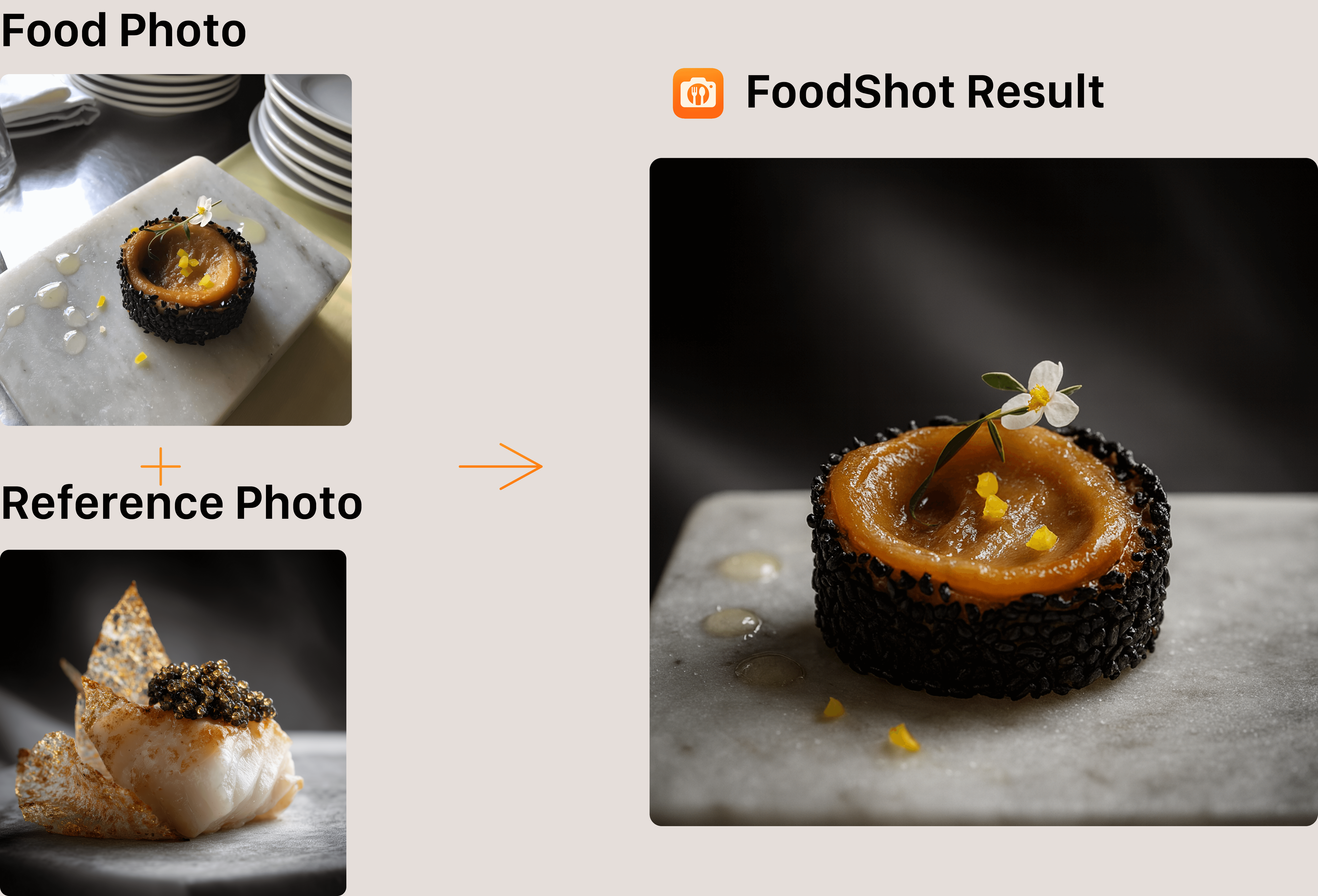 Achieve Michelin-level photography standards with FoodShot AI Michelin-standard food photography created with AI - professional fine dining images