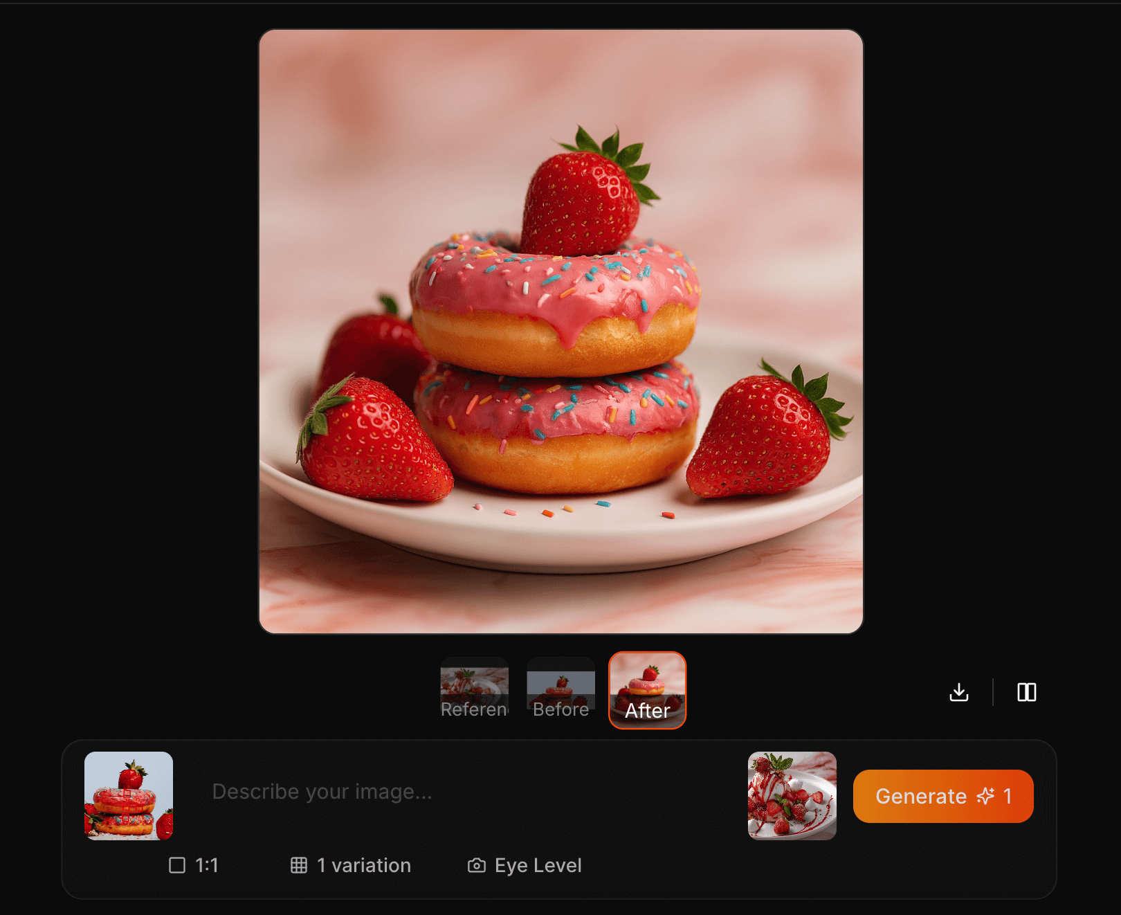 AI food photography result - professional quality instantly