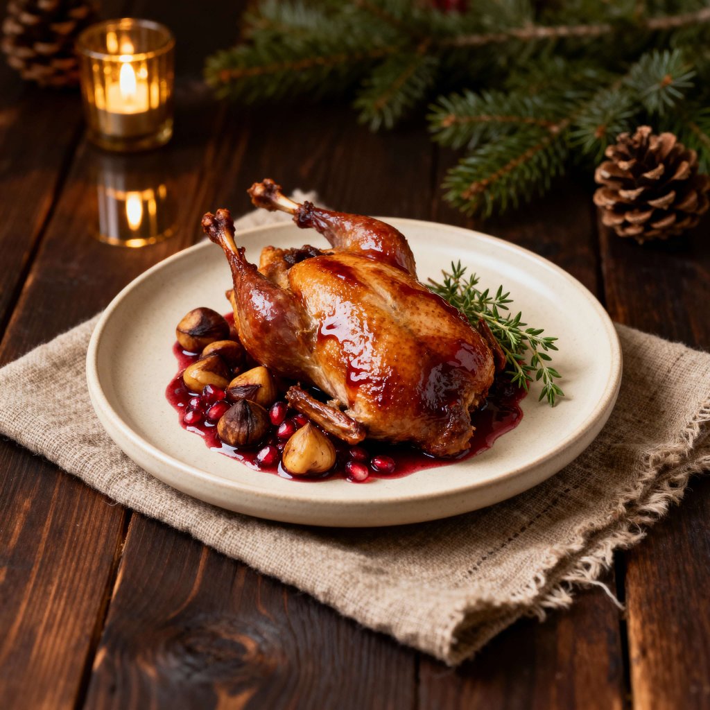 Christmas Roasted Pheasant Food Photography Honey Glazed