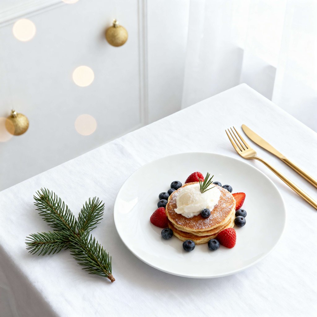 Luxury Christmas Brunch Food Photo Minimal Elegant Style