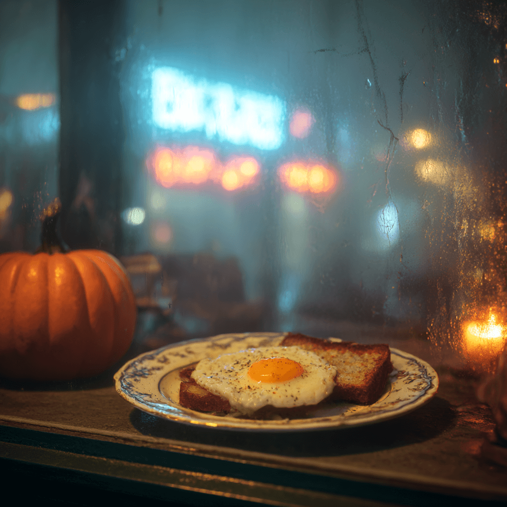 Halloween Paris Cafe Croque Monsieur