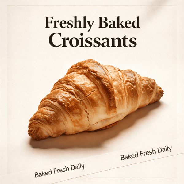Croissant bakery marketing poster