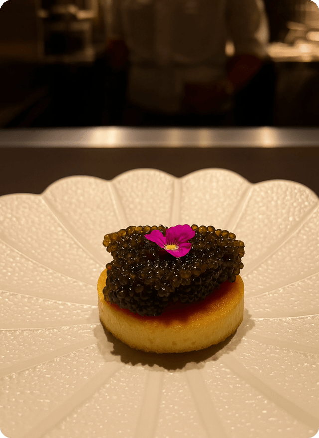 Original fine dining dish photo taken with smartphone
