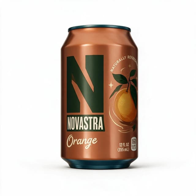Plain e-commerce packshot of a soda can before FoodShot AI styling