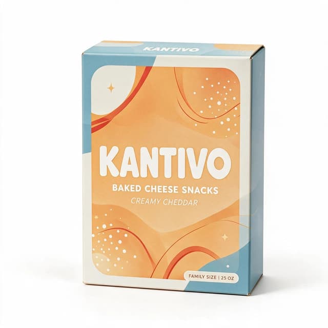 Plain e-commerce packshot of a cracker box before FoodShot AI styling