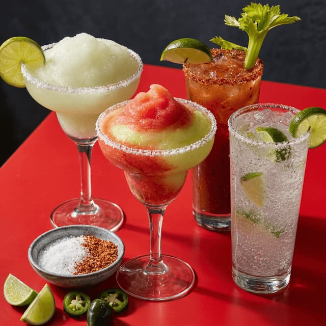 Dallas frozen margaritas micheladas ranch water cocktails salt rim red cafe brunch — margarita card photography
