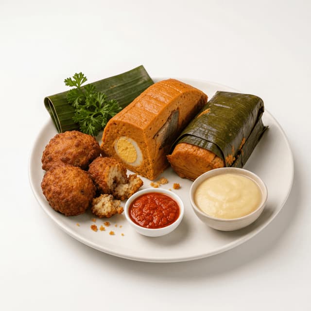 Moi moi 香蕉葉蒸豆糕配水煮蛋與 akara,奈及利亞風味——Moi moi 主視覺攝影