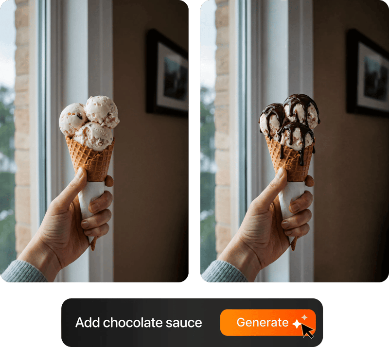 Prompt-based food photo editing