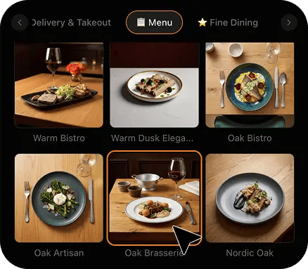 FoodShot 200+ food photography style presets grid
