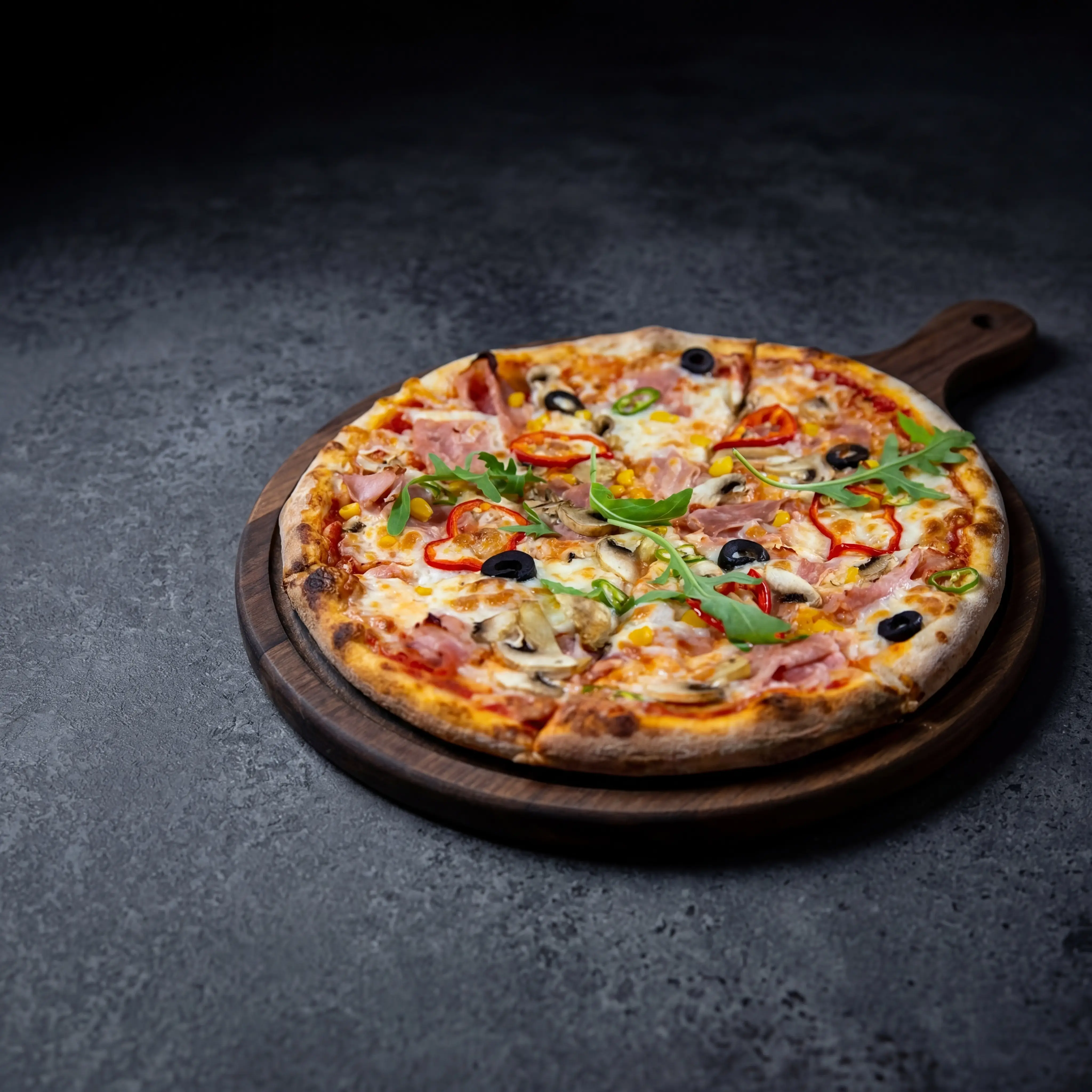 Pizza delivery app food photography