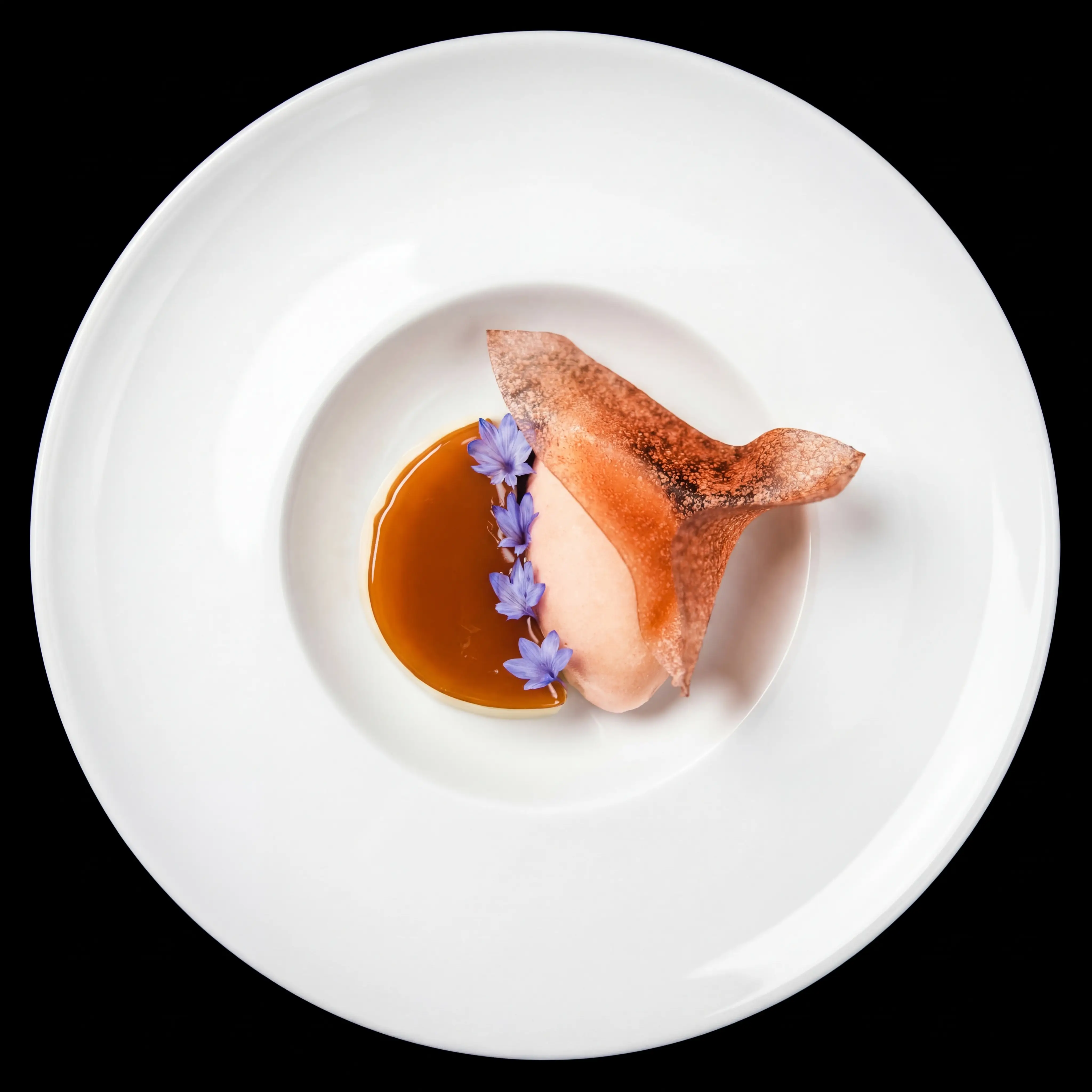 Fine dining plated dish photography for restaurant menu