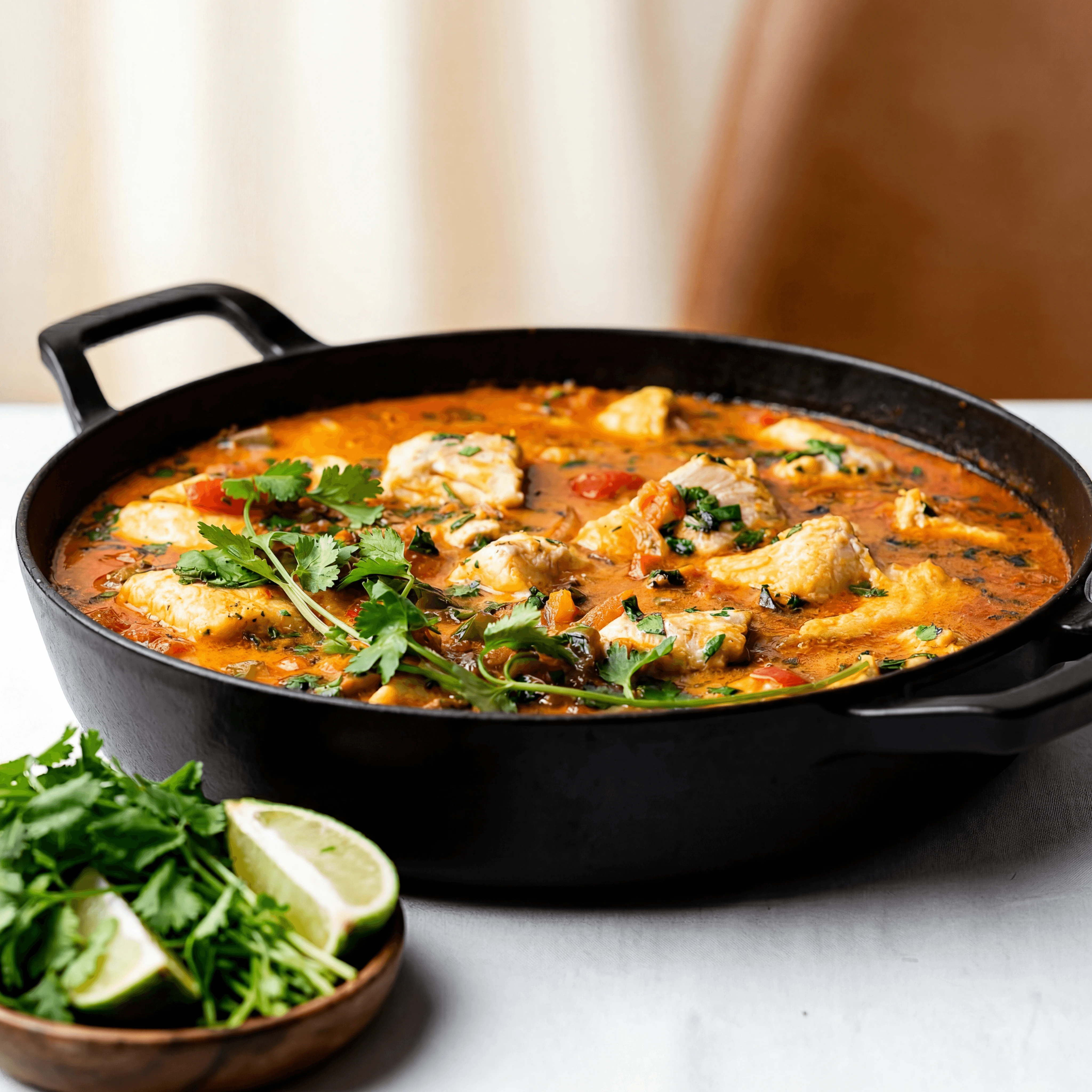 Moqueca Bahian seafood stew clay pot dende oil coconut milk — moqueca hero photography