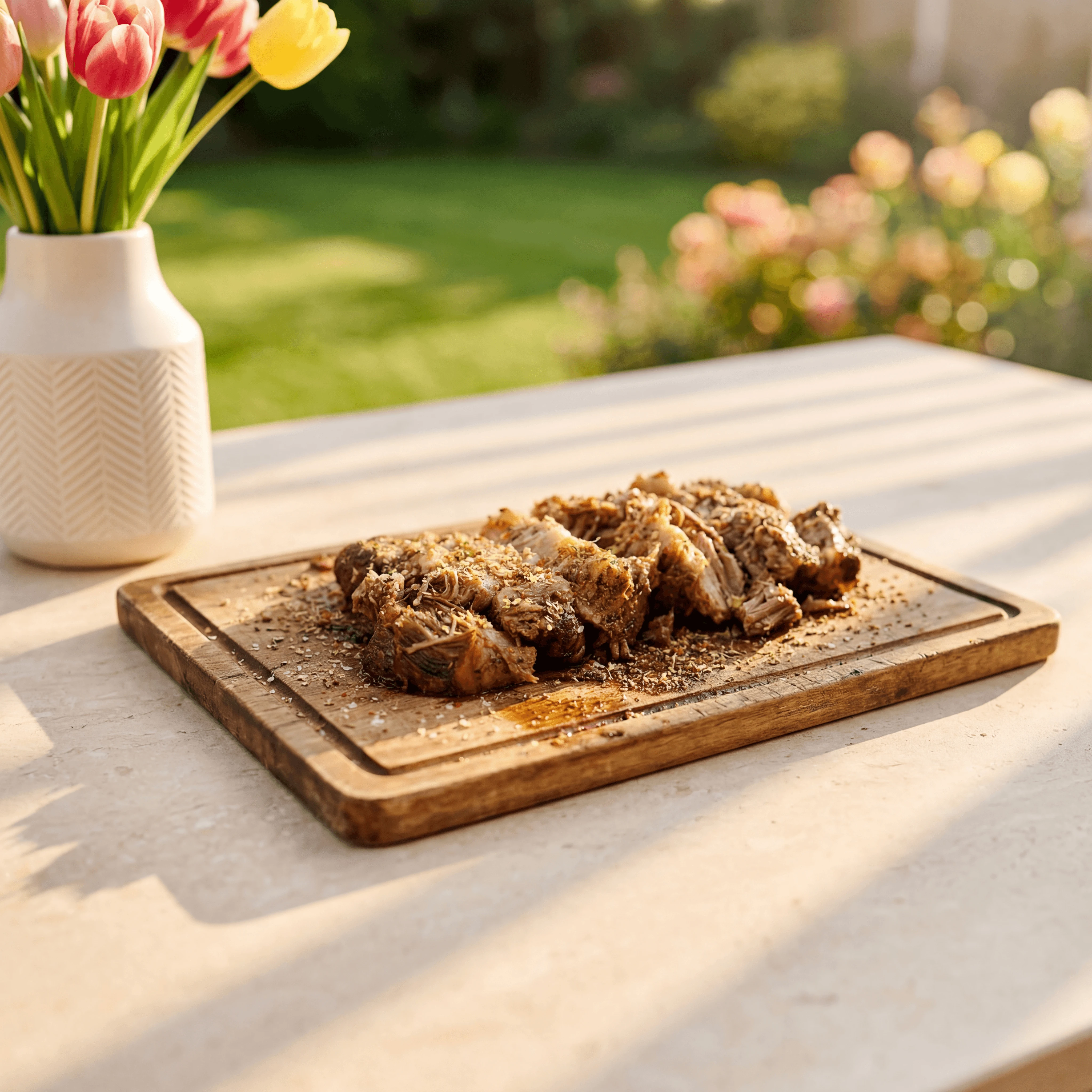 South African biltong and dried fruit grazing board with native cheeses — charcuterie catering photography