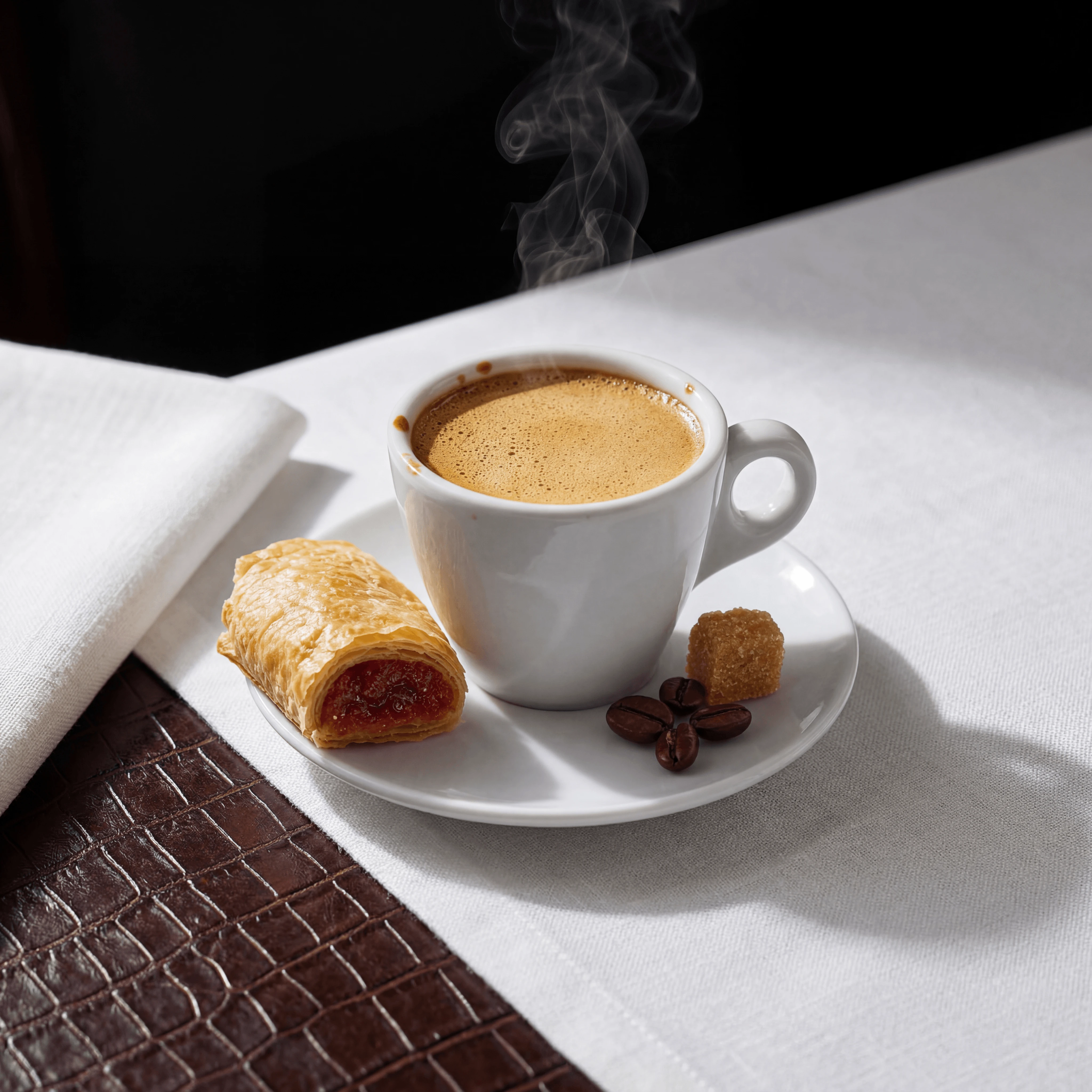 Cafe cubano espresso shot sugar crema espumita small cup macro — cafe cubano hero photography