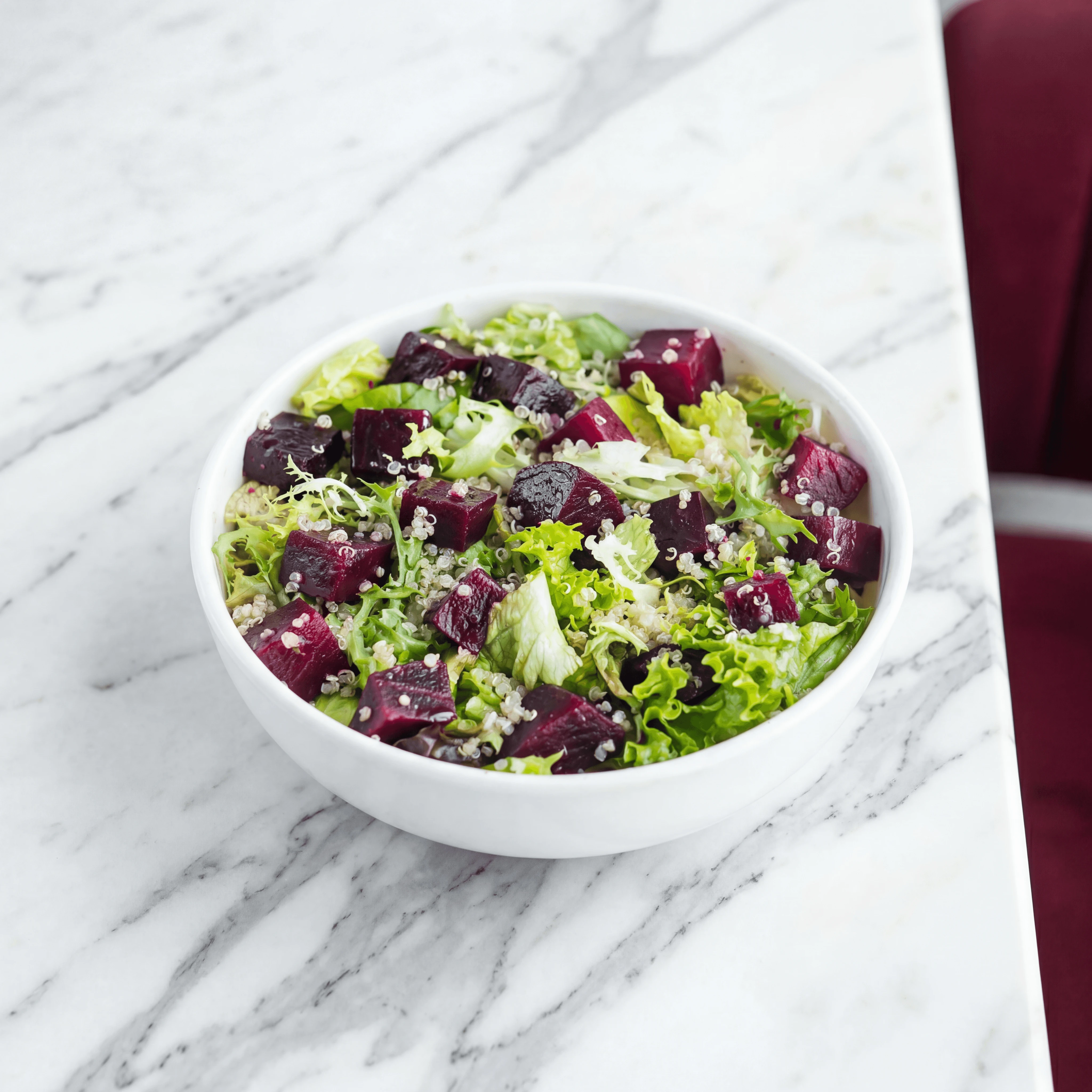 Colorful rainbow nourish grain bowl with tahini drizzle — Instagram flat-lay food content creation