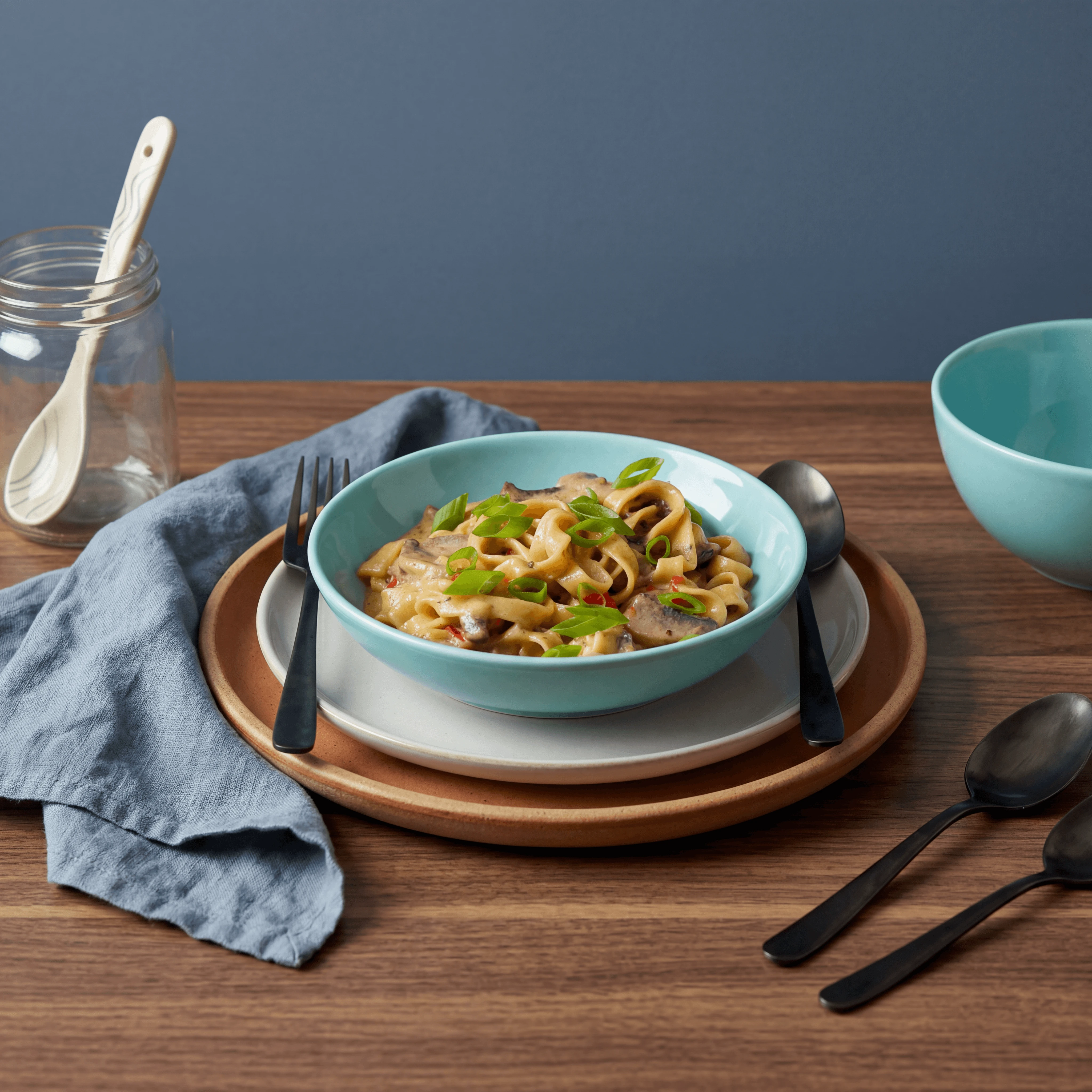 Wild mushroom pappardelle with truffle oil and parmesan shavings — Italian recipe blog food photography