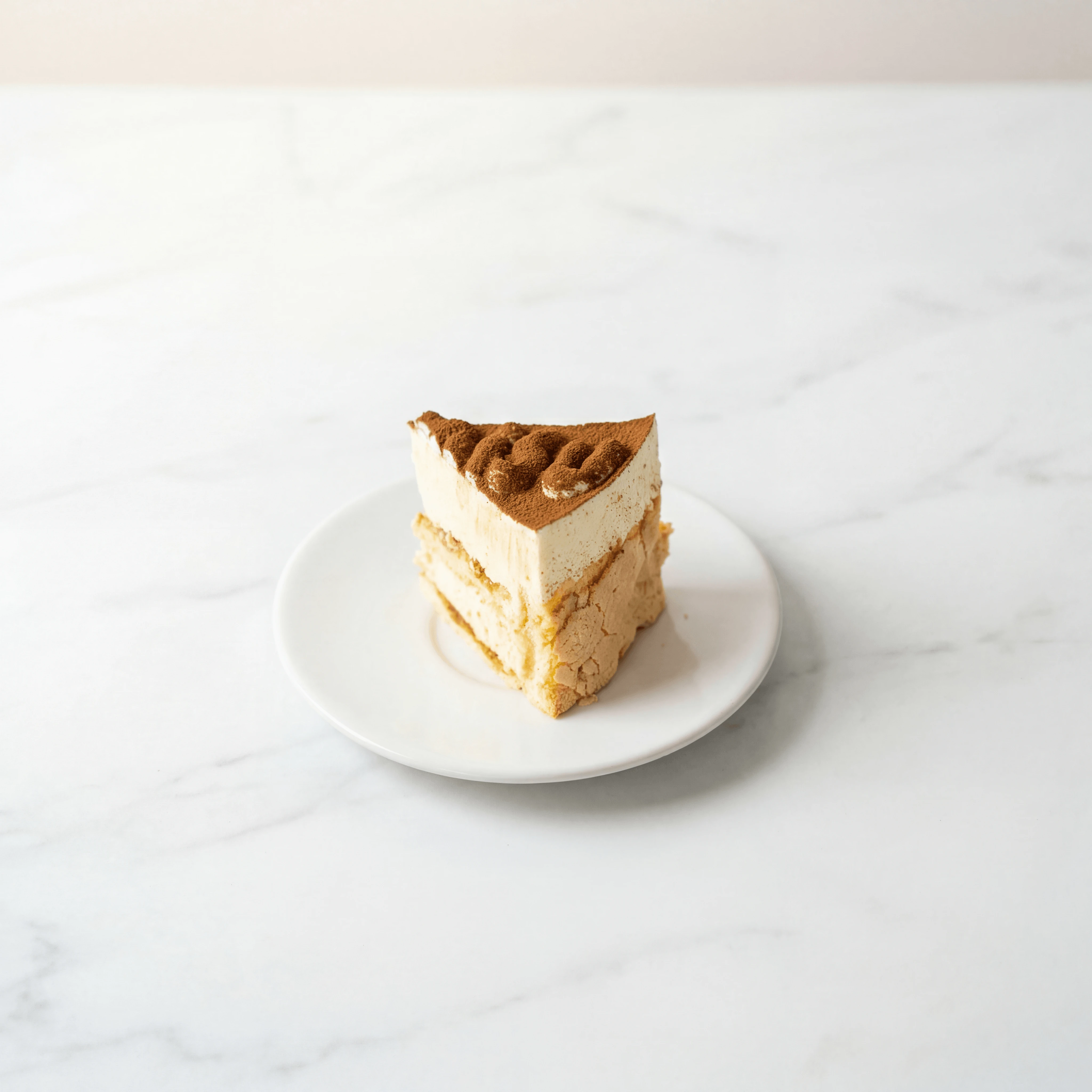 Opera cake with 24-karat gold leaf and espresso crème — hotel lobby café pastry photography