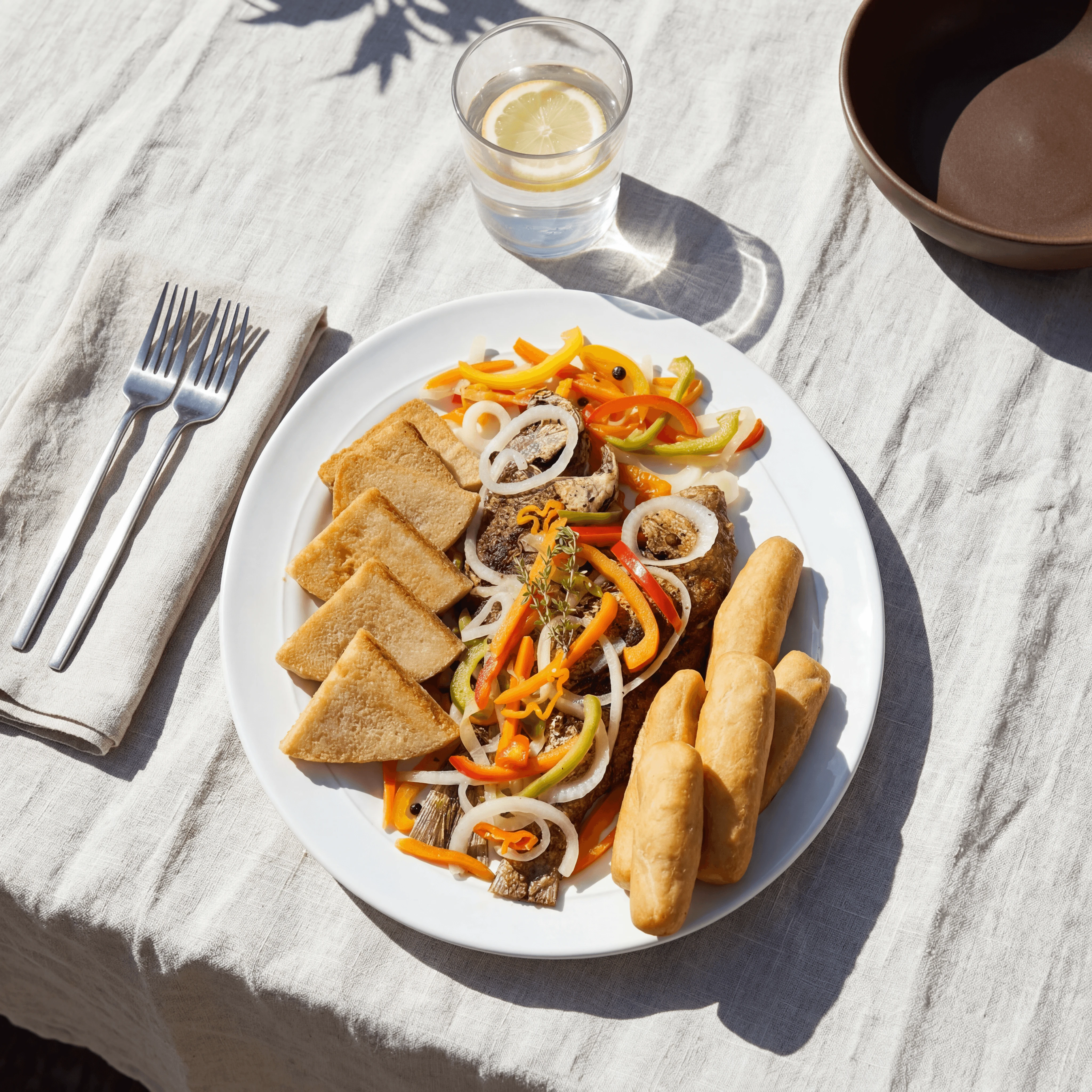 Escovitch fish whole fried snapper pickled vegetables festival — escovitch hero photography
