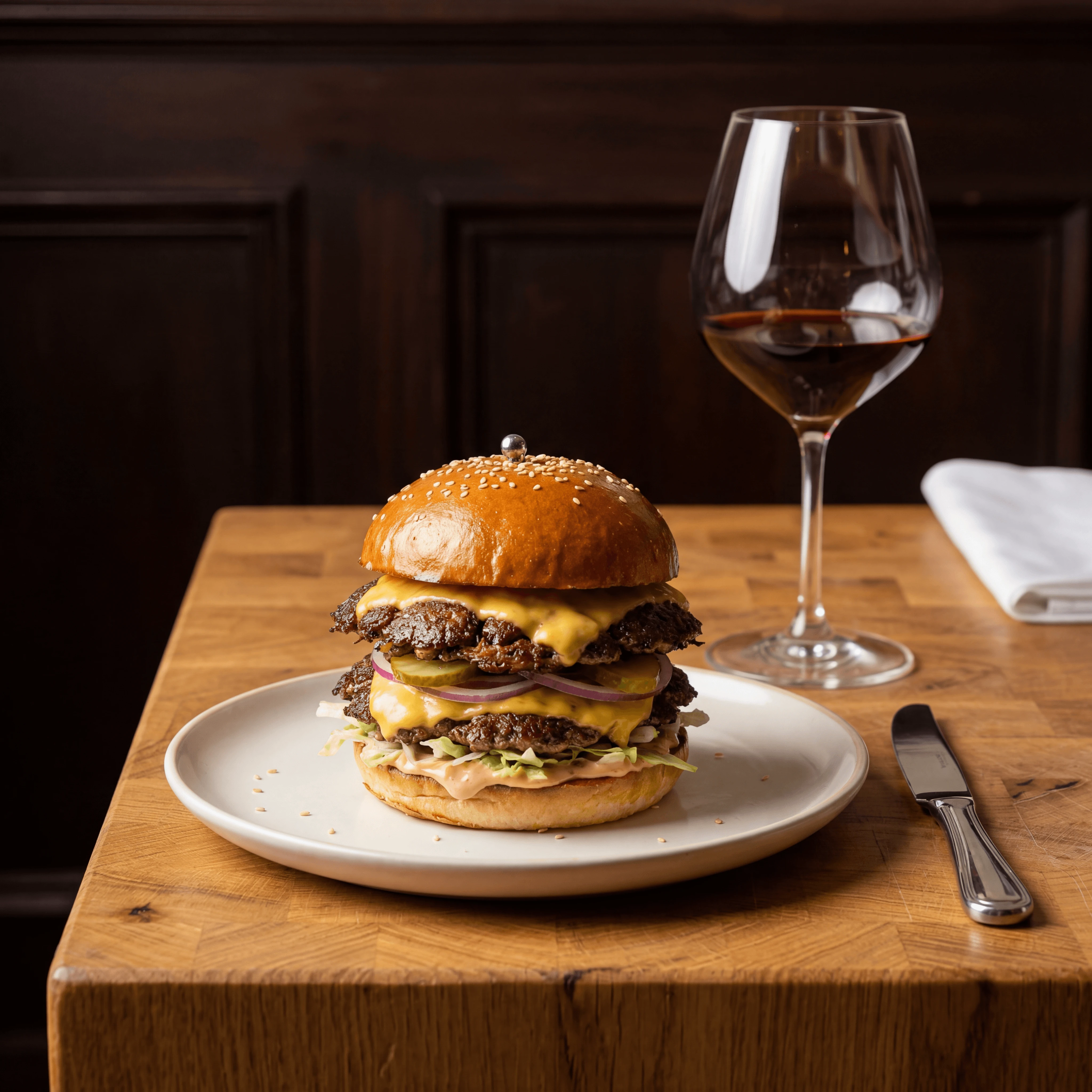 Molecular pesto spheres on white plate — modern restaurant food photography