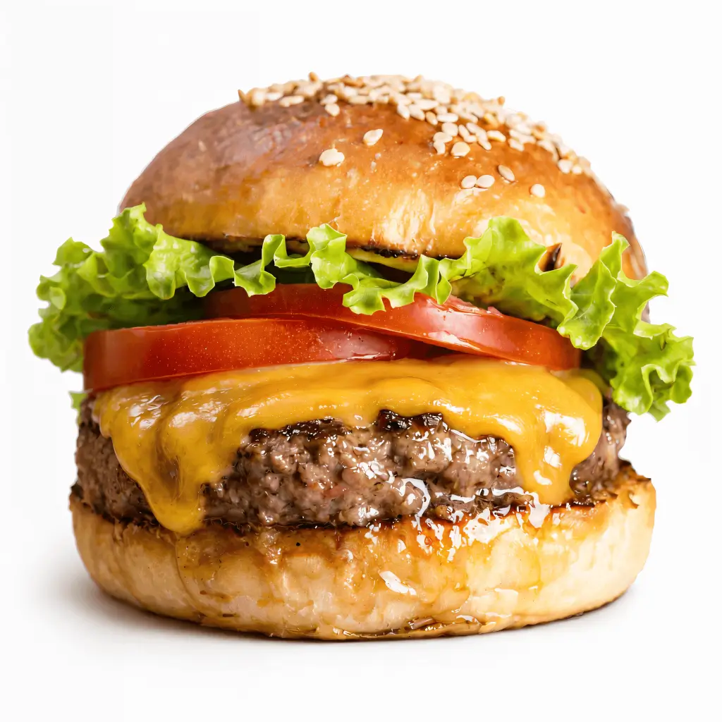 Burger menu photo for delivery apps