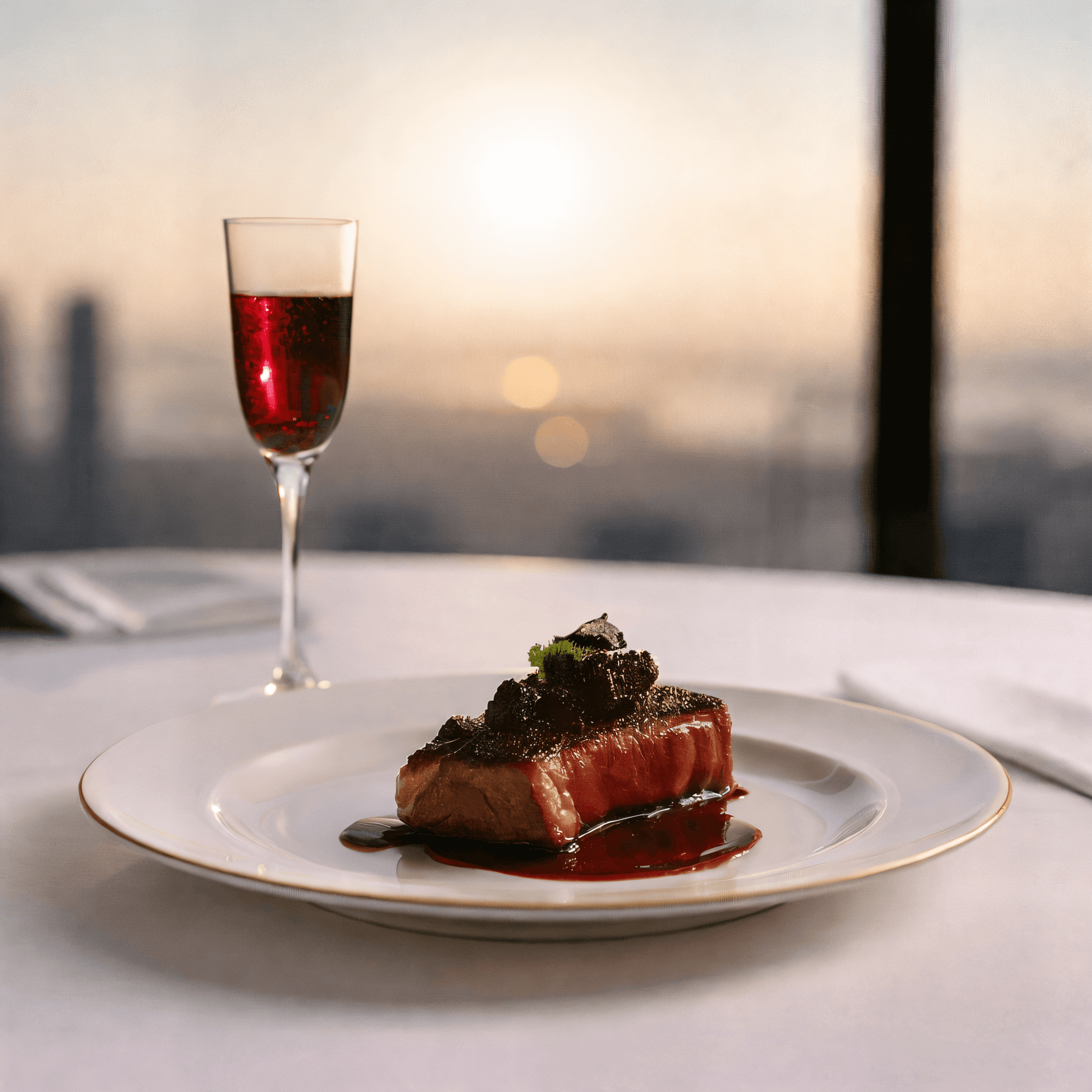 Boutique hotel room service presentation