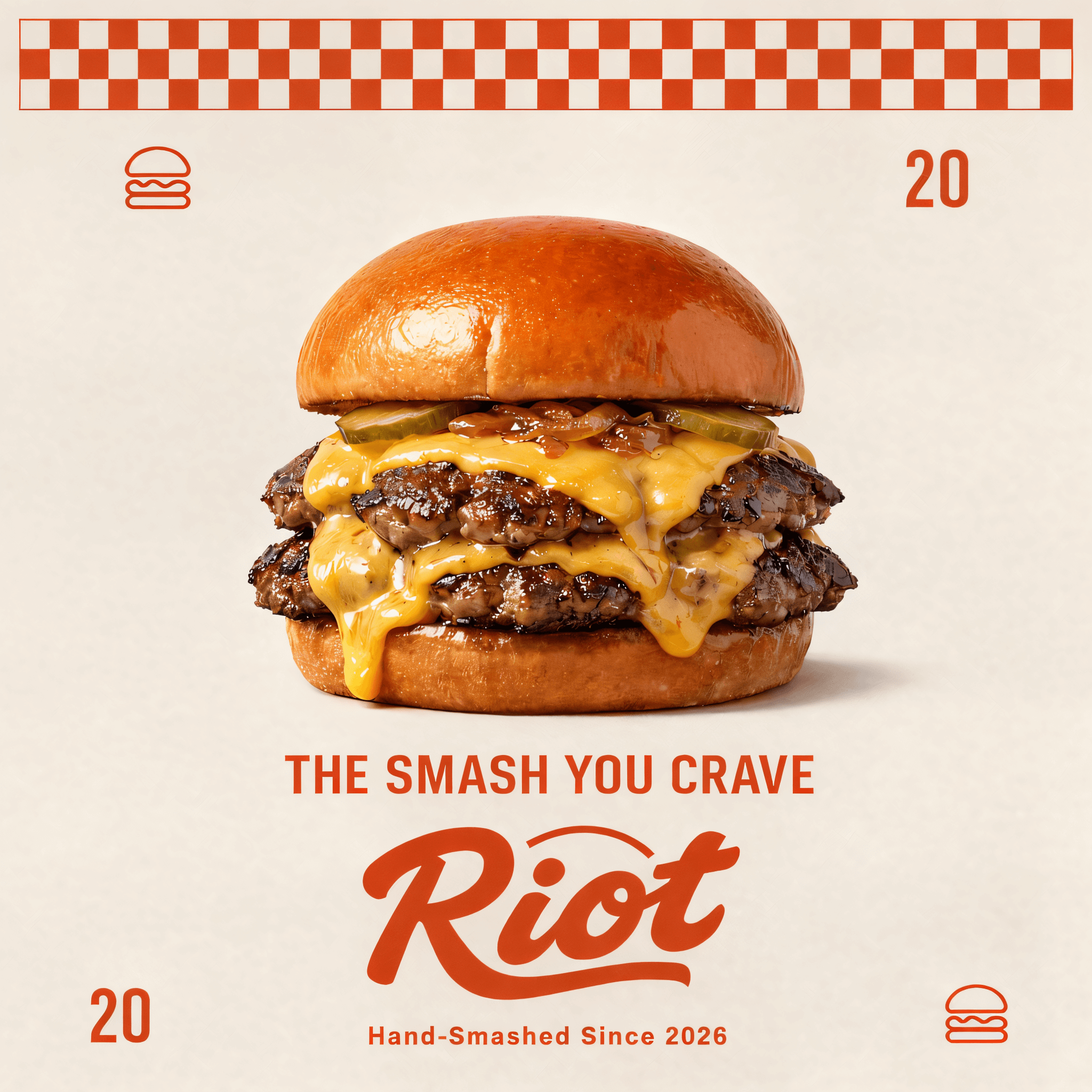 Instagram food poster design template