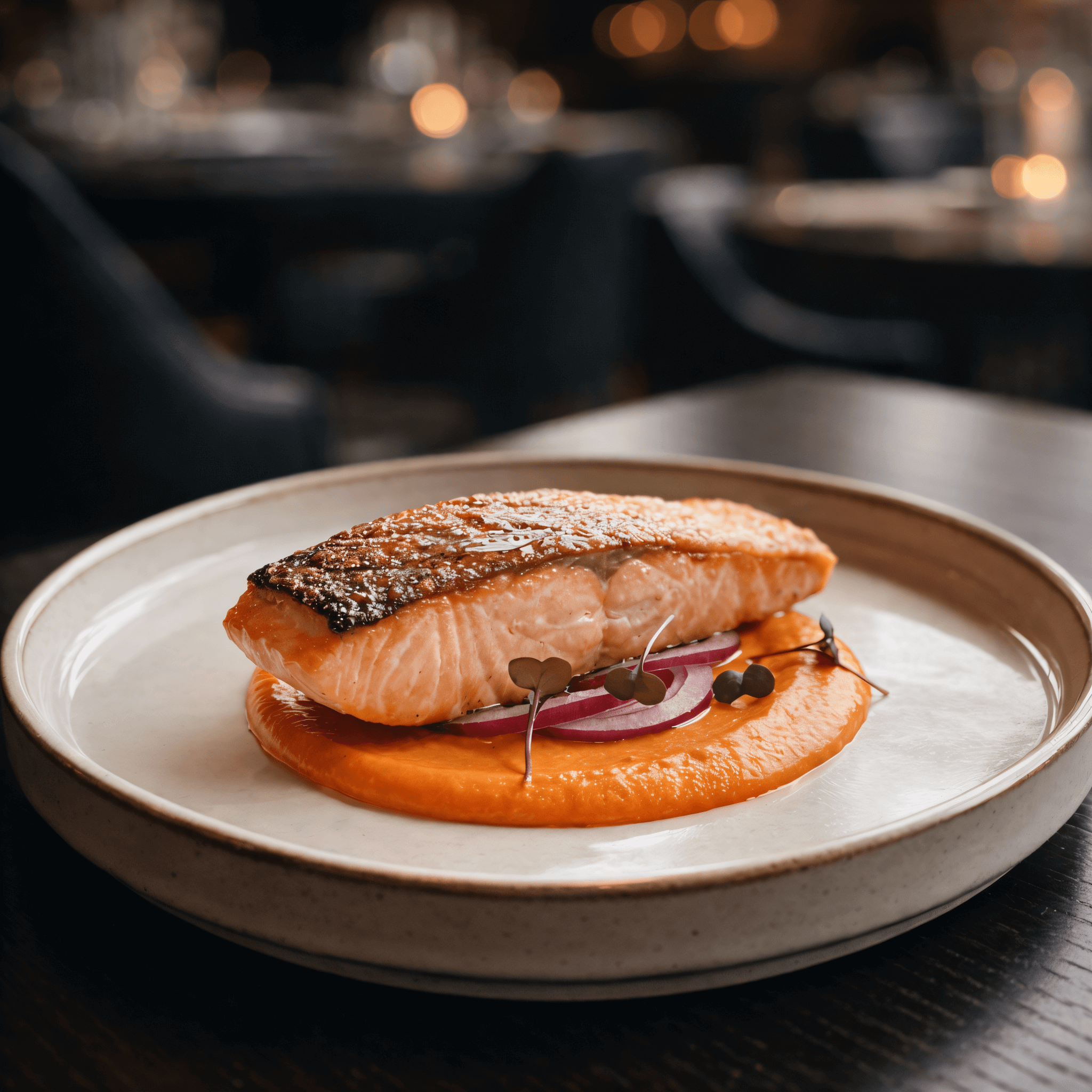 Gourmet pasta presentation for fine dining menu